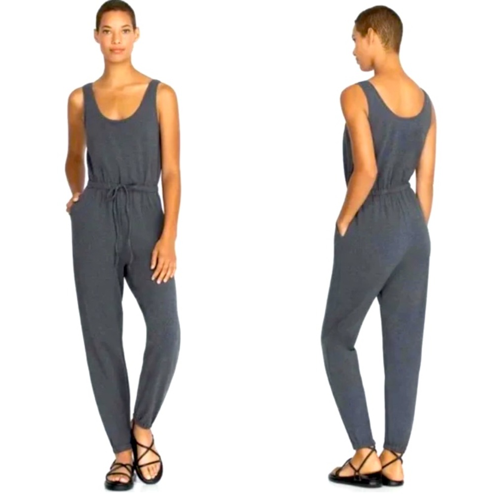 CALME COLLECTION BY JOHNNY WAS GRAY DRAWSTRING JUMER XS